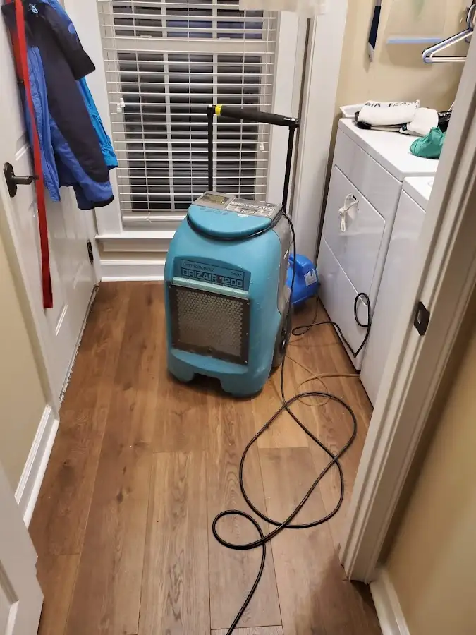 Commercial dehumidifier deployed for Flood Damage Cleanup in North Madison